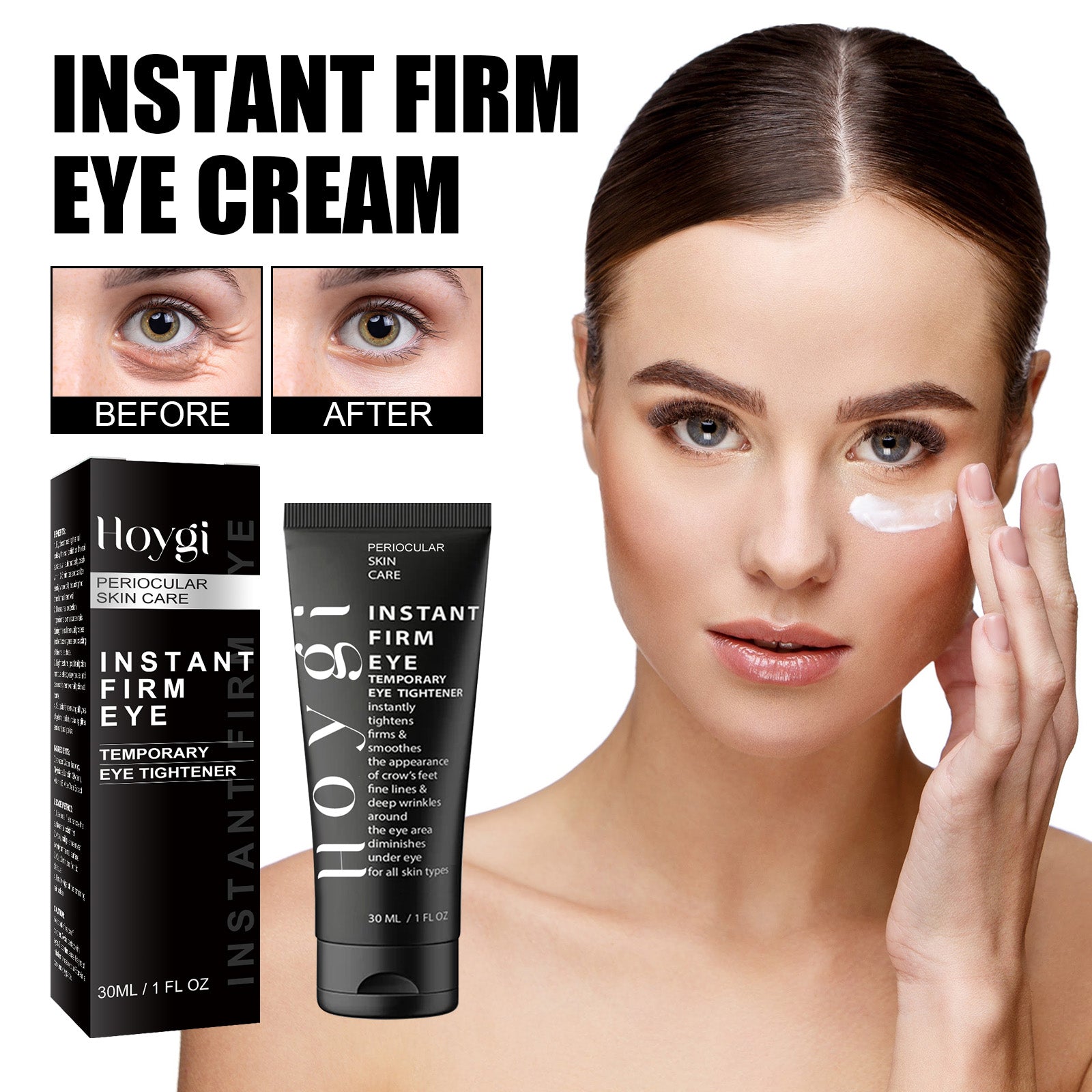 Hoygi Eye Firming Cream Reduces Fine Lines, Eye Bags and Dark Circles, Firms Skin Around Eyes, Replenishes Moisturizing Eye Cream